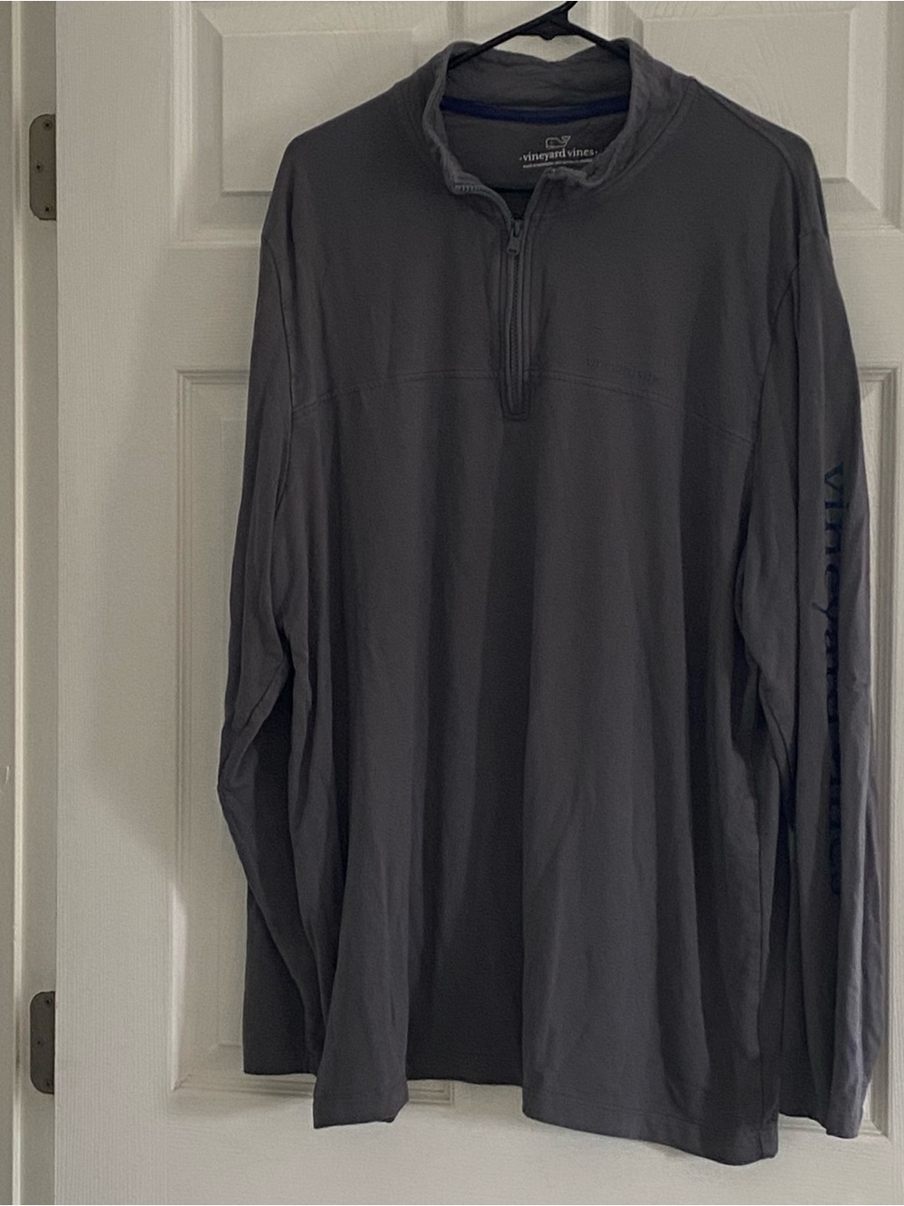 Vineyard Vines Men's Quarter-Zip Pullover - Charcoal Gray sz xxl great condition